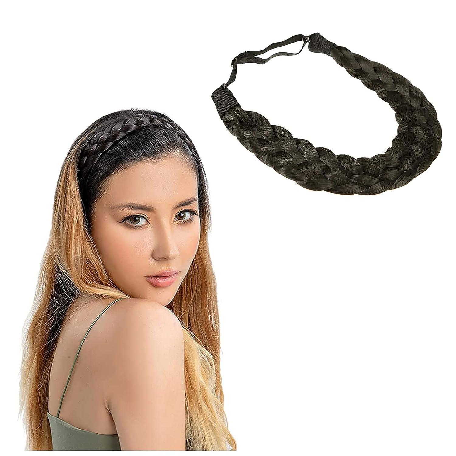 Fake Hair Plaited Hair Band Synthetic Braided Headbands DIY Five Strand  Braids/