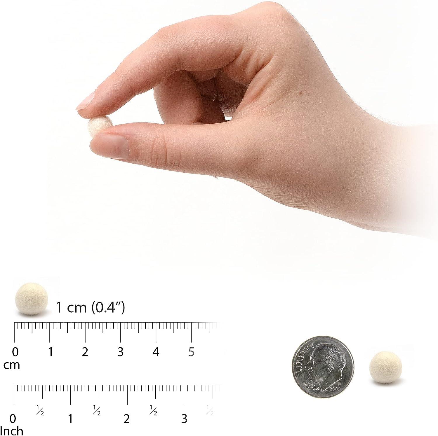 Felt Pom Poms, Wool Felt Balls (50 Pieces) 2 Centimeters - 0.8