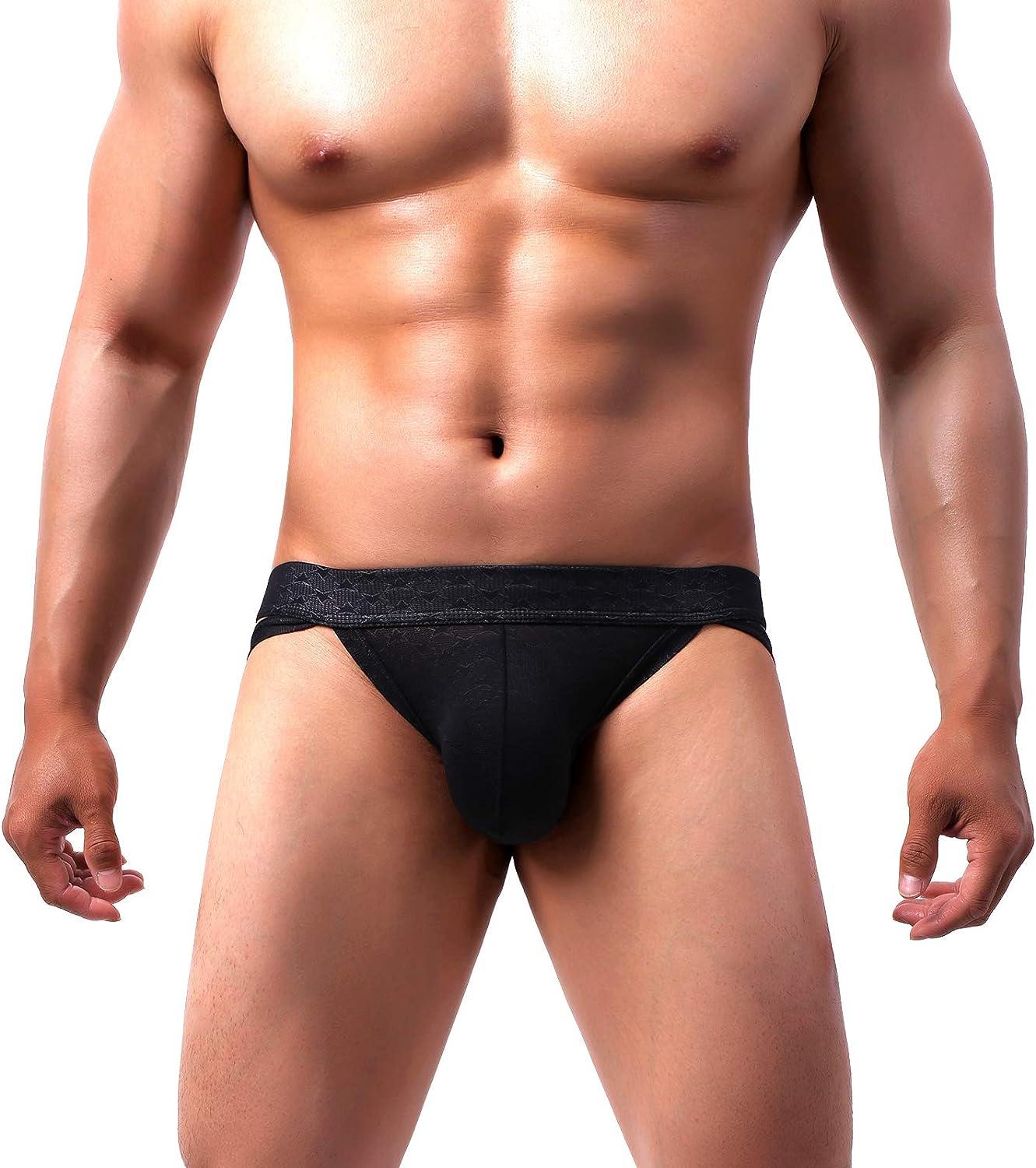 Arjen Kroos Men's Jockstrap Underwear Breathable Translucent Athletic  Supporter A2-black-ak2102 XX-Large