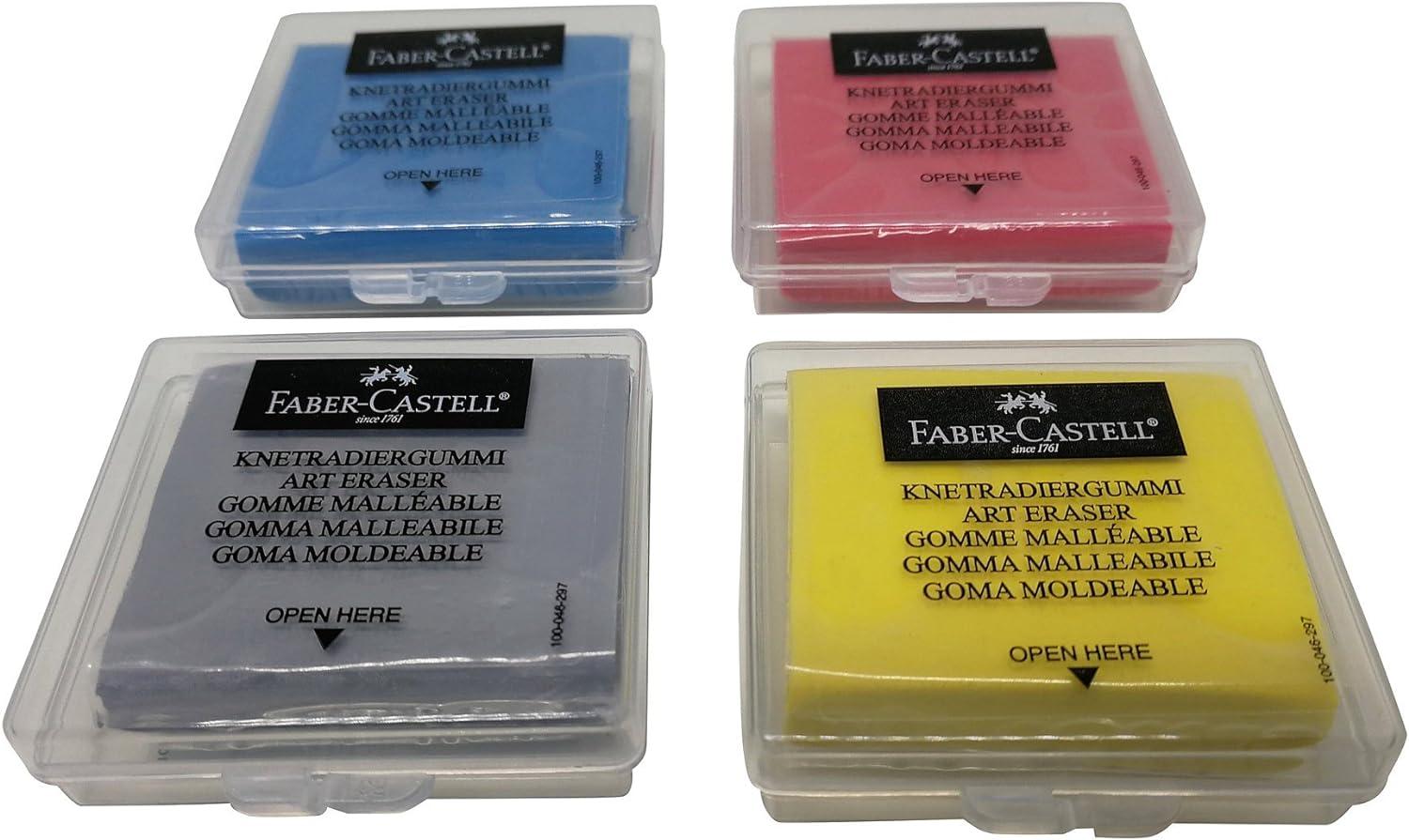 Faber-Castell Kneadable Eraser 4 Assorted Colors