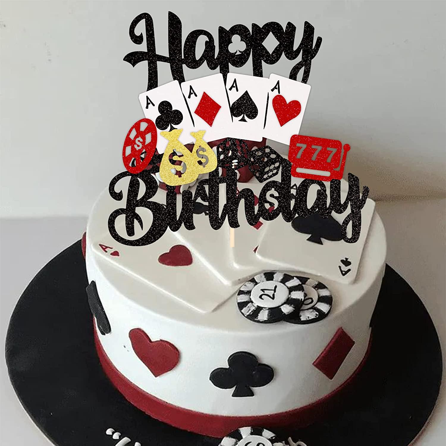 Best Birthday Cakes Las Vegas | Casino Themed Birthday Cakes - 9pc Party  Cake Topper - Aliexpress
