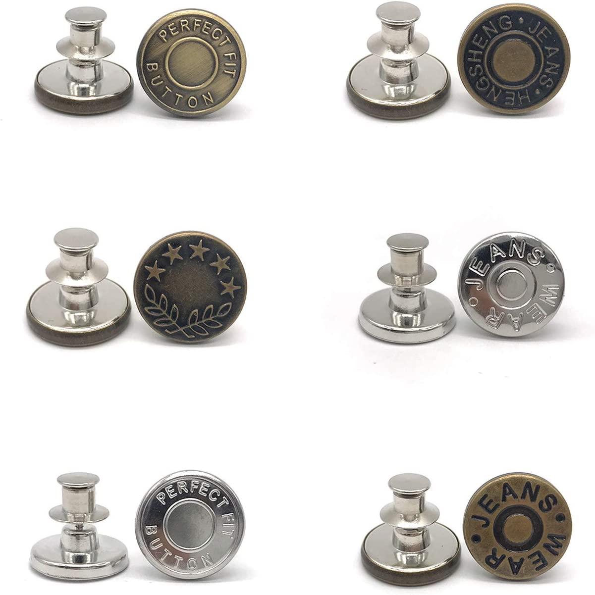 Perfect Fit Button Pins for Jeans Tool Free Jean Buttons