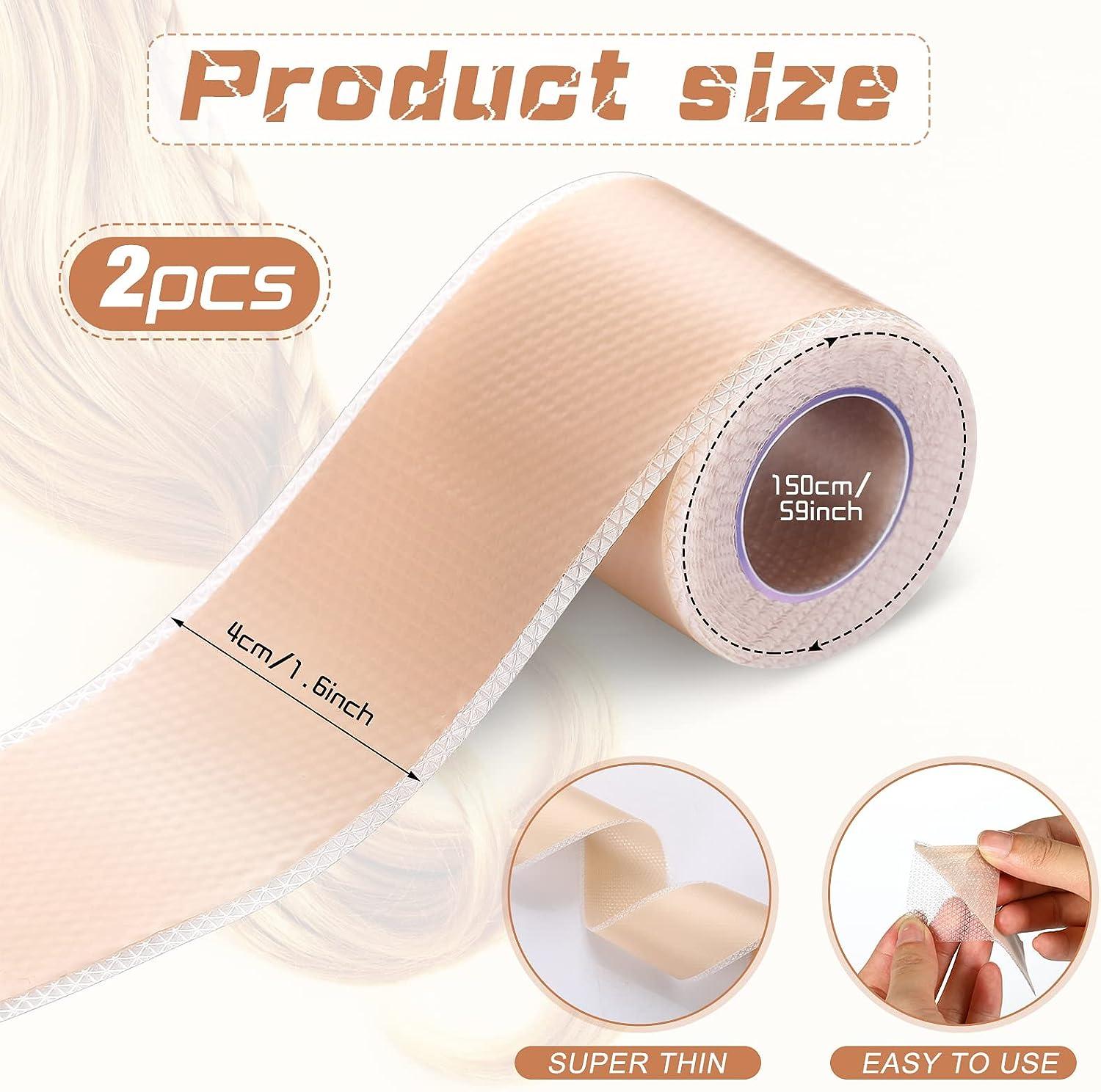 Silicone Lace Tape Non-slip Adhesive Tape Wig Knots Healer Breathable Lace  Wig Grids And Knots Eraser Concealer(Skin Color)