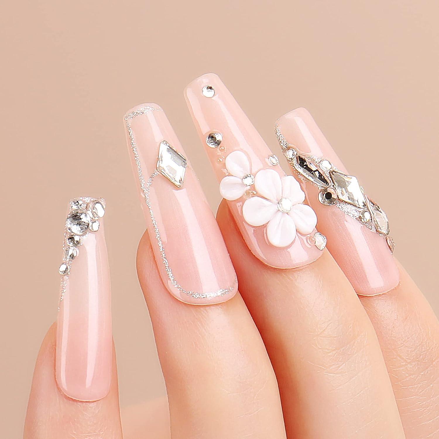 Premium Photo | A nail art design for a girl's nails.