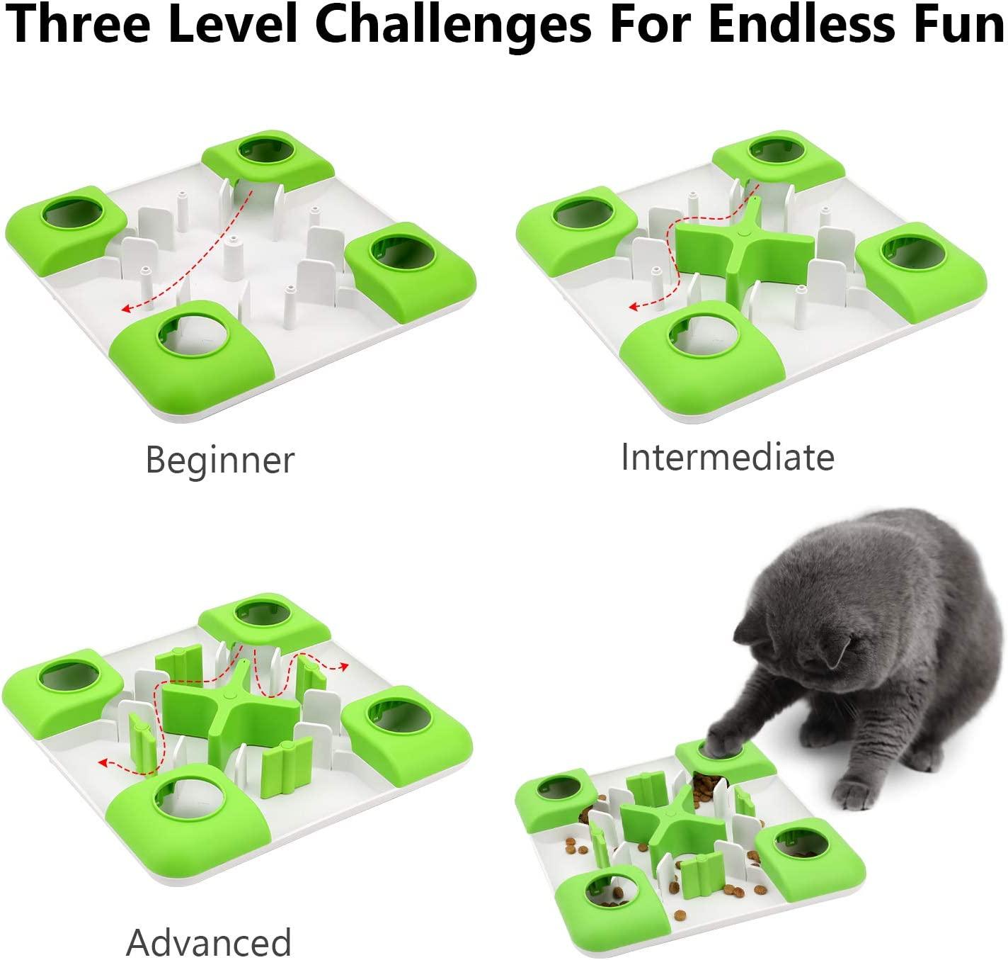Cat Treat Puzzle Slow Feeder Toys Interactive Food Dispensing Maze Pet Bowl  Improves Digestion Enrichment Active Cat Bowl - AliExpress