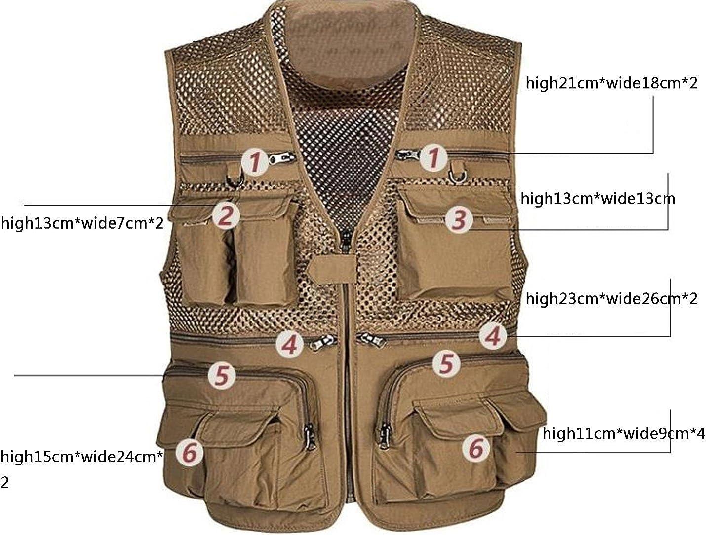 Flygo Mens Lightweight Outdoor Work Fishing Travel Photo Vest with  Removable Hood (X-Small, Black) at  Men's Clothing store