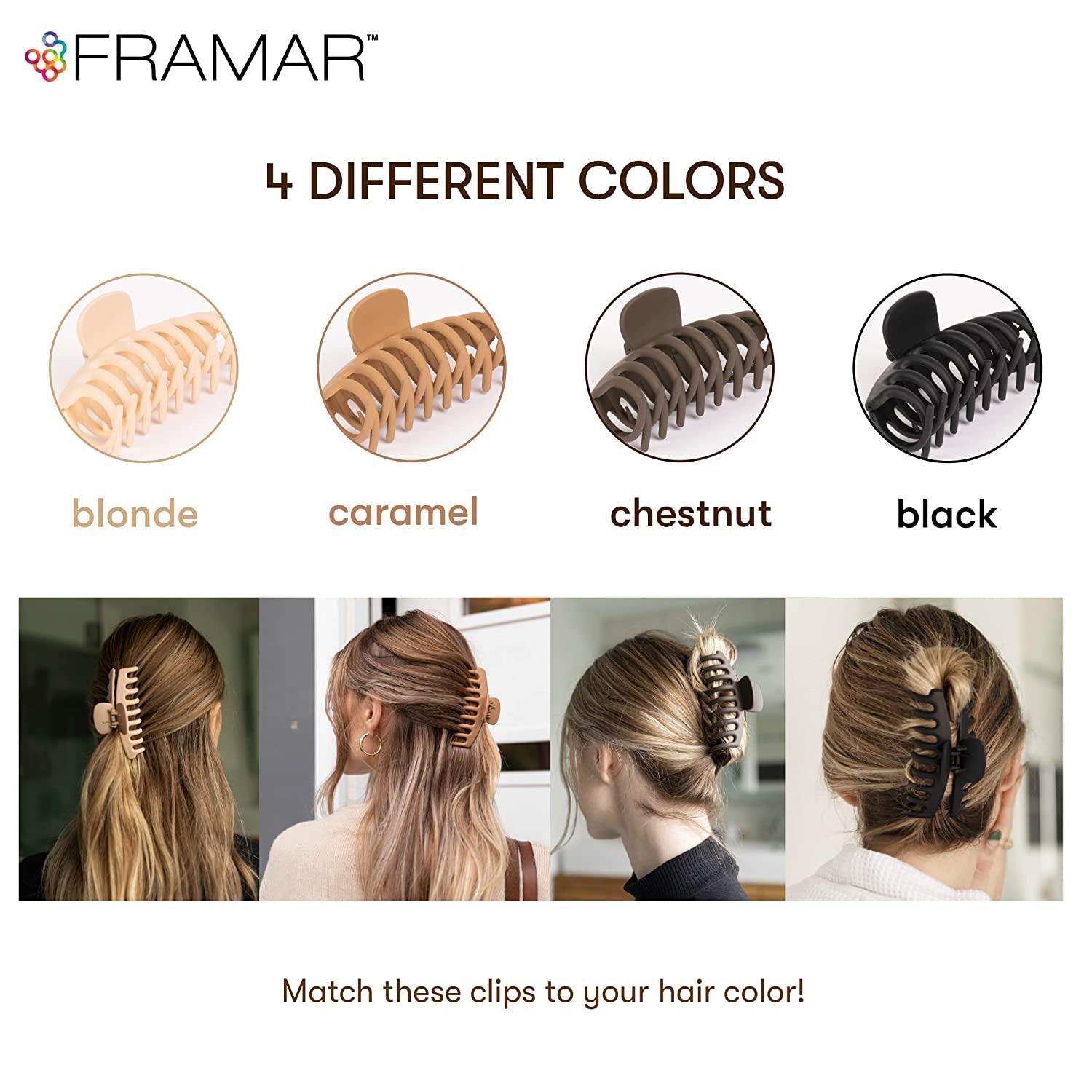 FRAMAR Large Claw Clips For Thick Hair Large Hair Clip For Thick