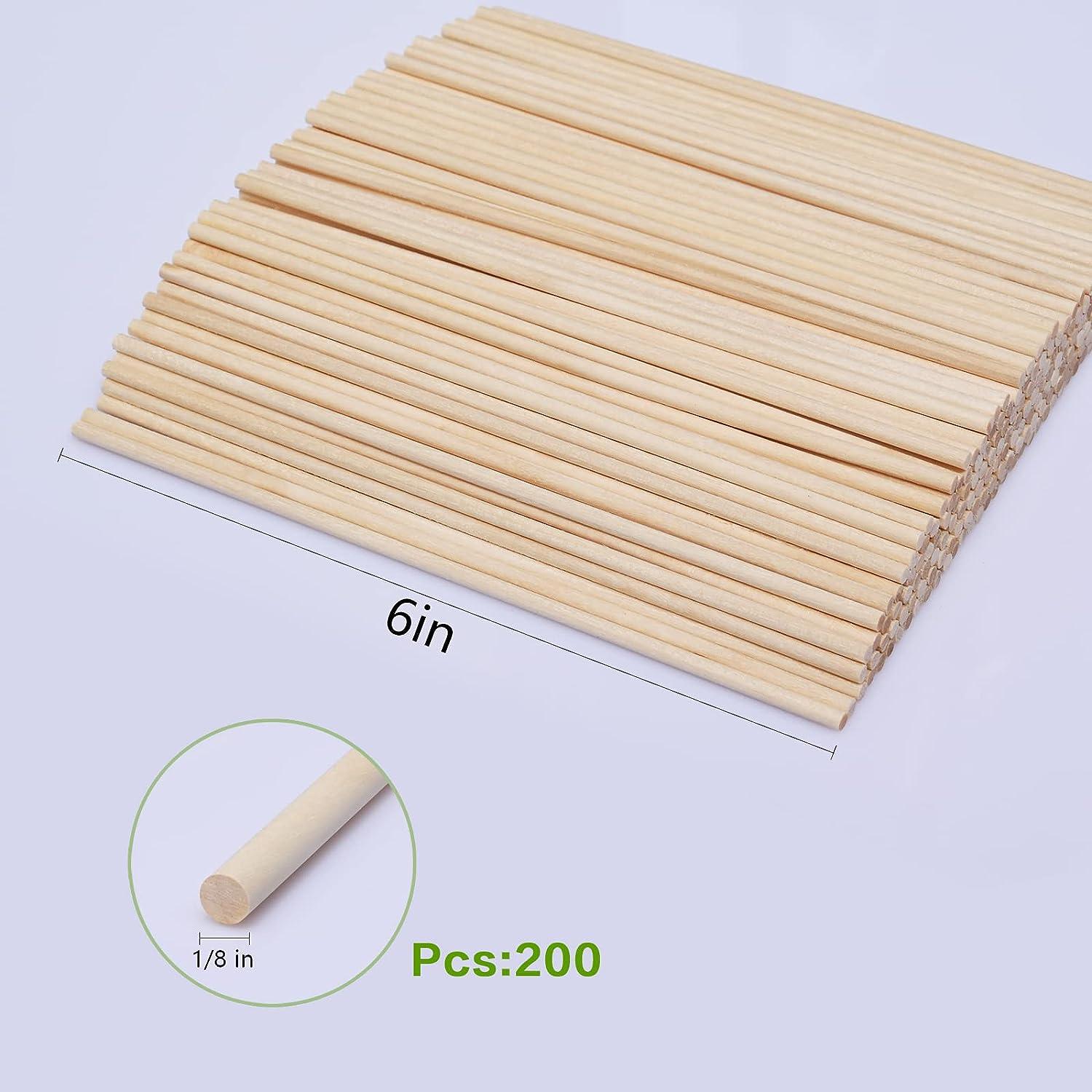 Ashata 100pcs 80mm Round Wooden Sticks For DIY Wood Crafts Home Garden  Decoration, Craft Sticks, Wood Dowels 