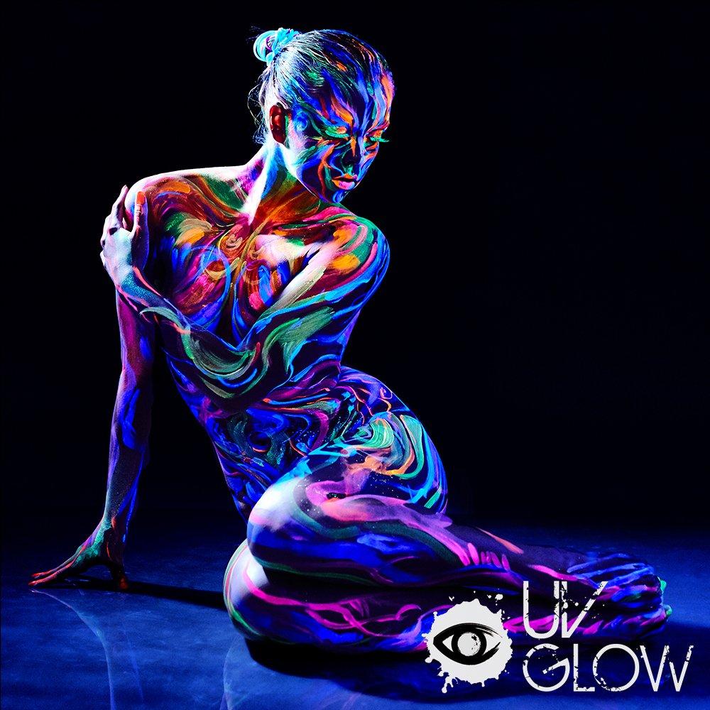 Body Paint - Set of 8 Tubes - Neon Fluorescent, ETEREAUTY Glow