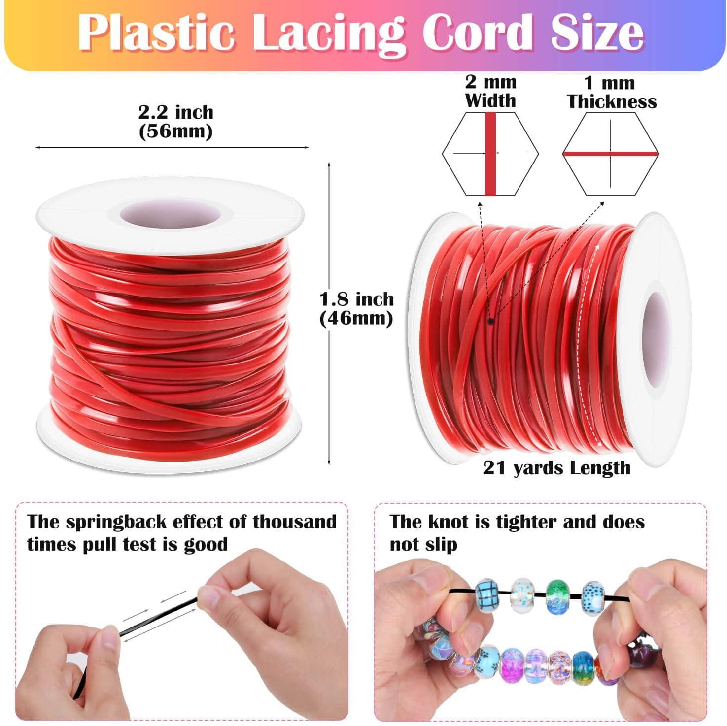 Lanyard String Kit Cridoz 6Pack Plastic Lacing Cord Gimp String