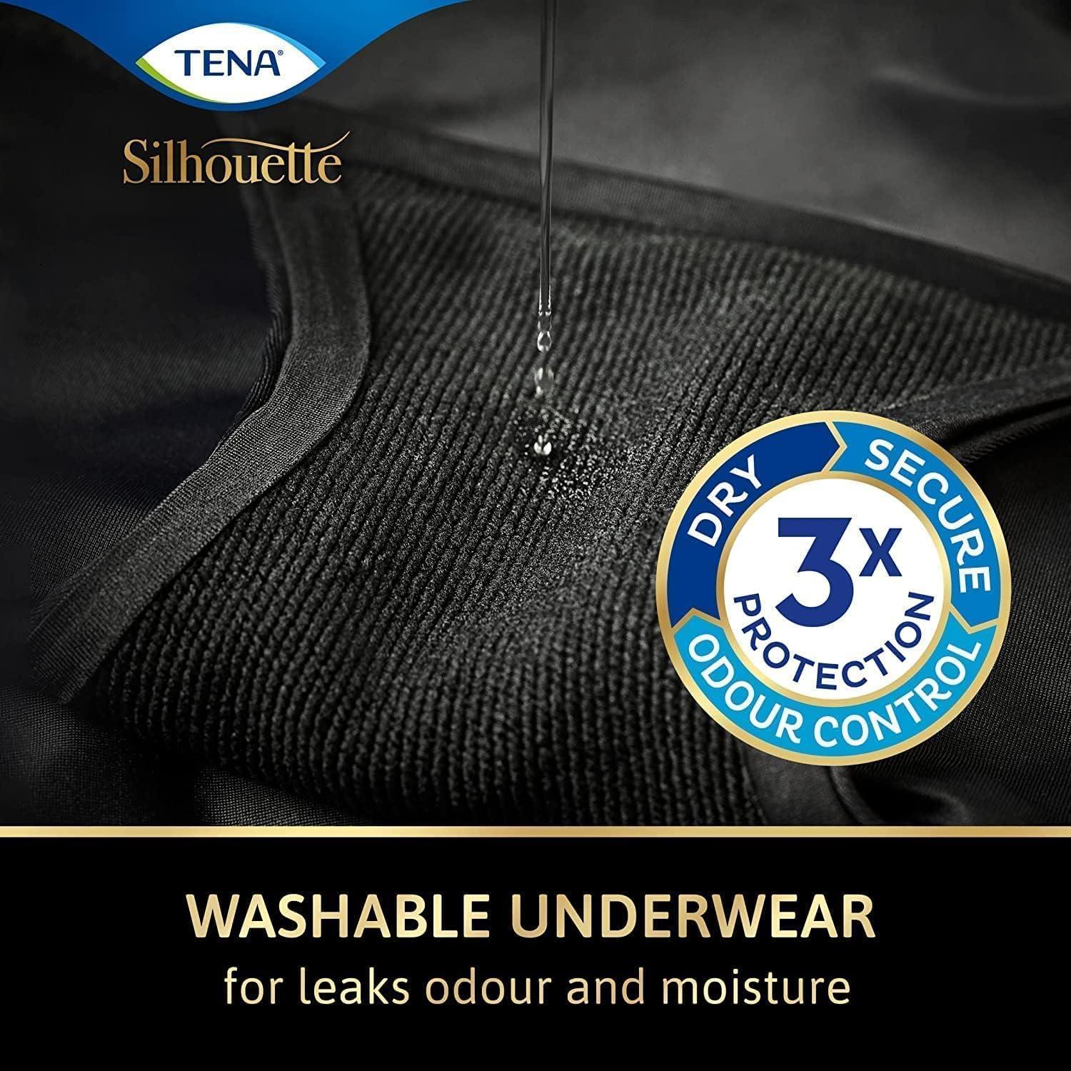 TENA Lady Silhouette Washable Incontinence Underwear Black