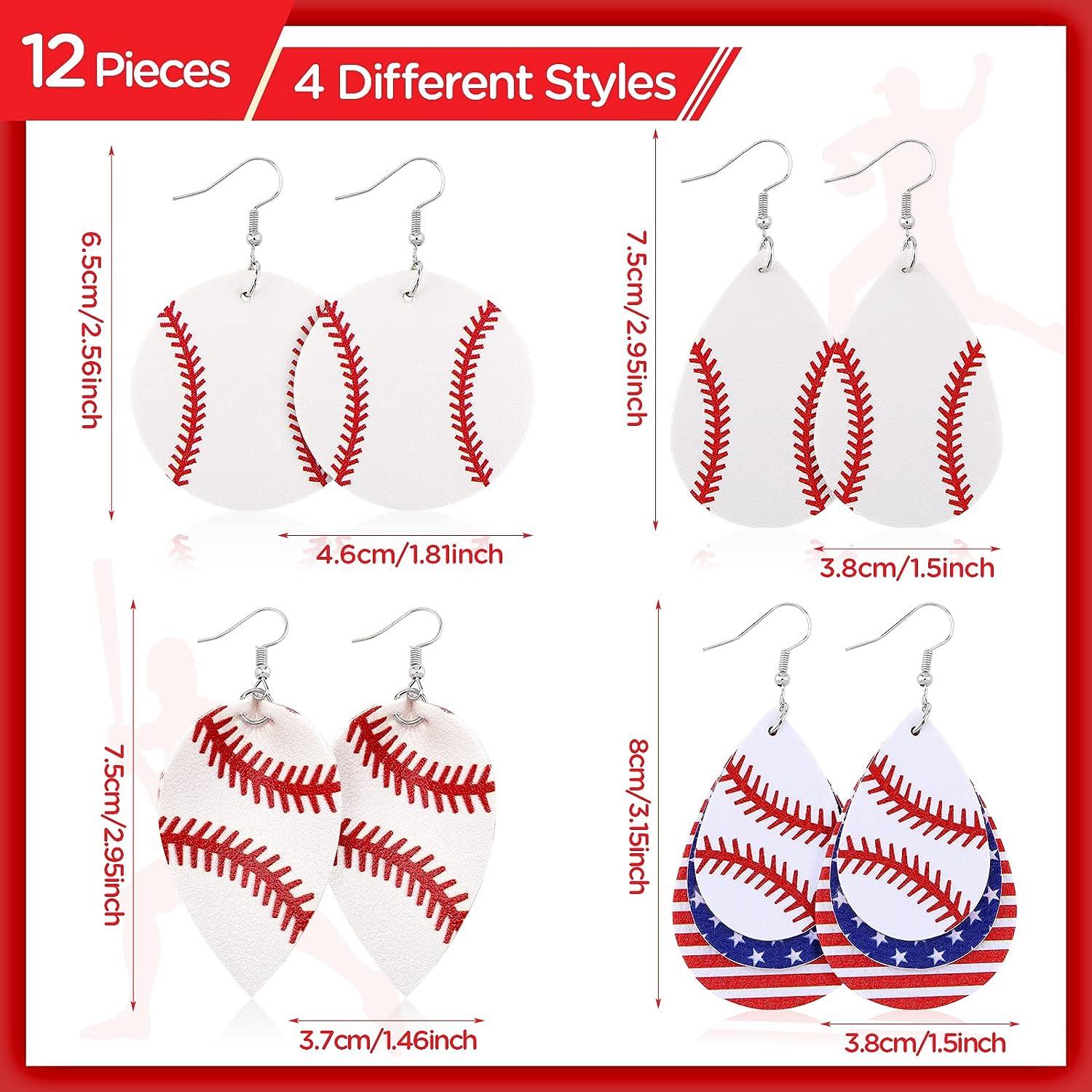 T-ztoss Baseball Rhinestone Drop Dangle Earrings Sports Jewelry for Women  Girls Idea Gifts