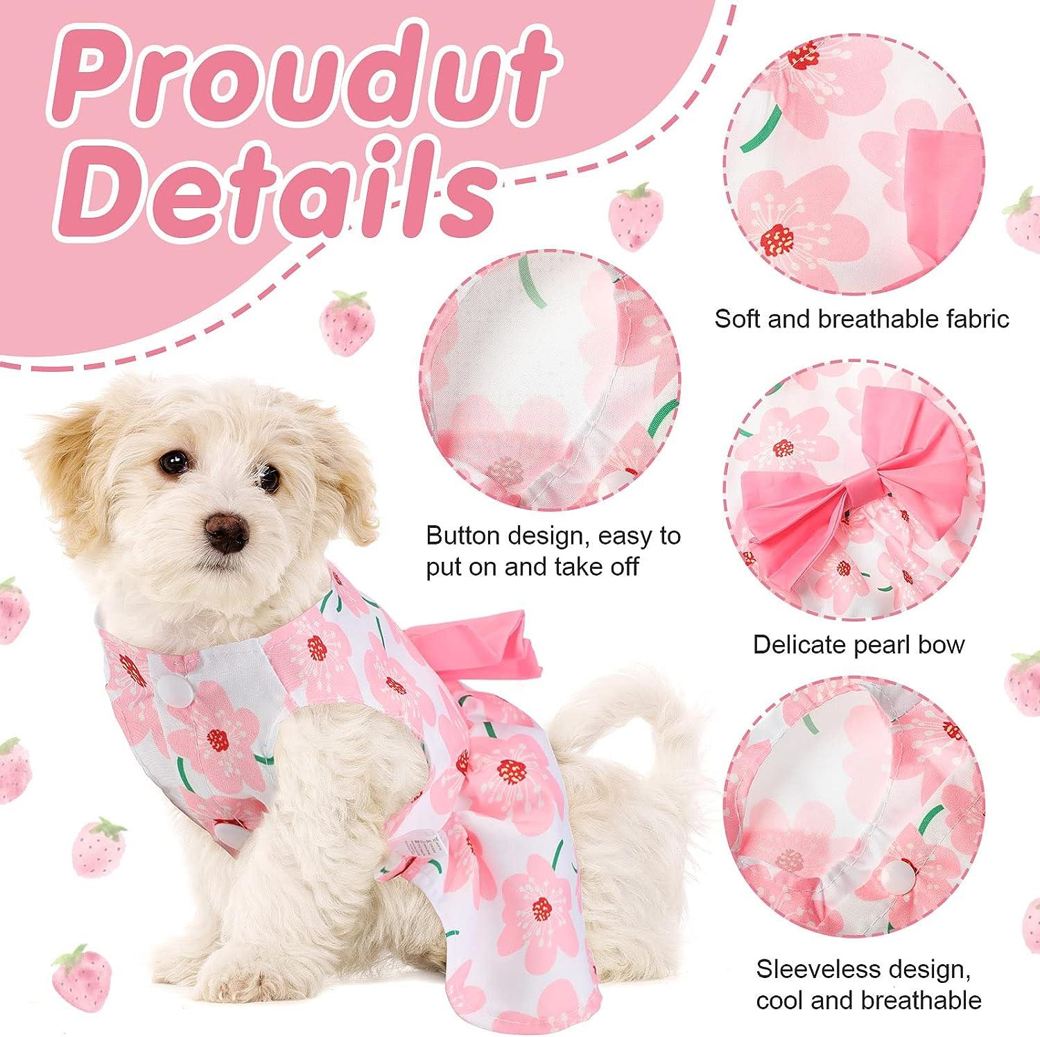 Cooling Dog Dress for Small Dogs for Summer, Girl Dog Apparel