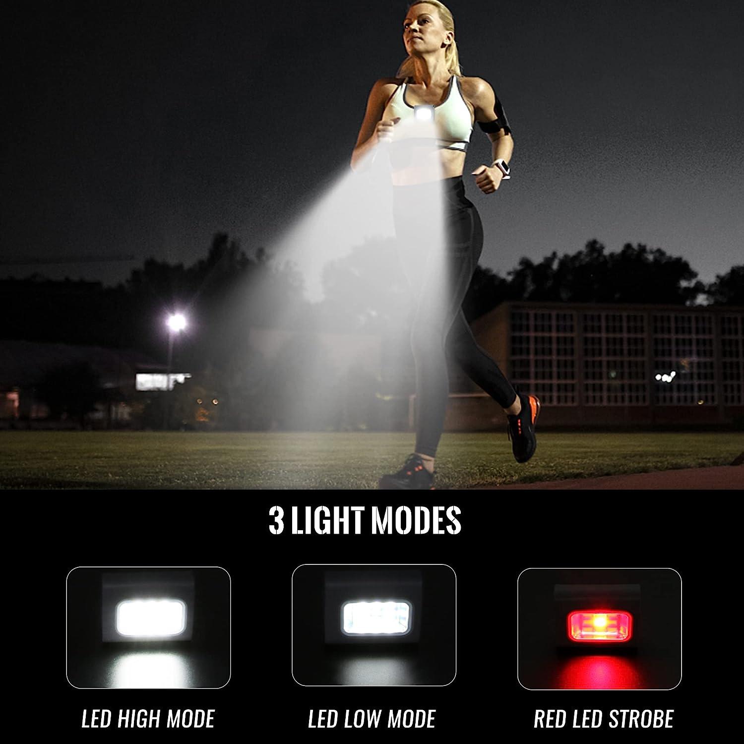 2Pack Outdoor LED Running Lights for Runners, Clip-on led, Type C