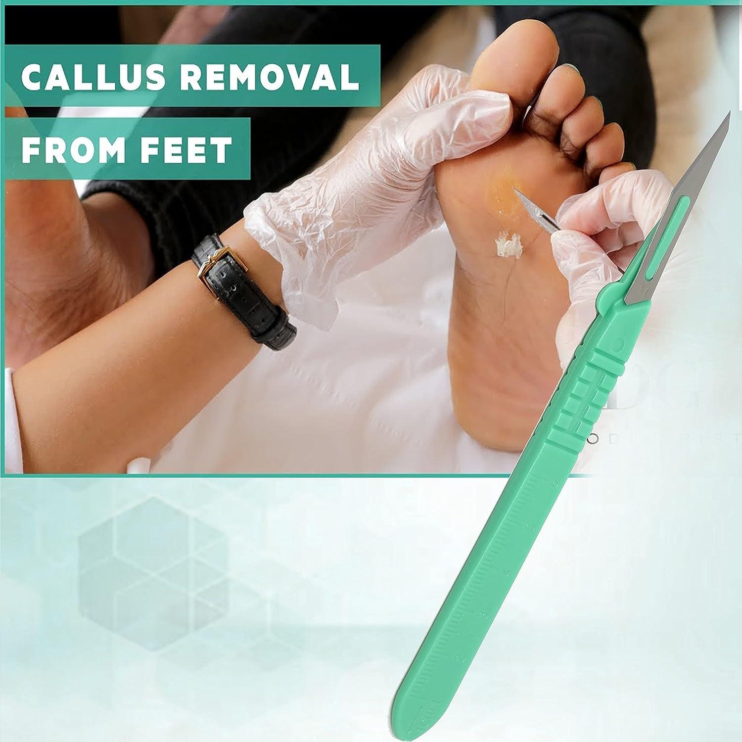 Podiatry Removing Calluses Scalpel Beautician Stock Photo 1350880868