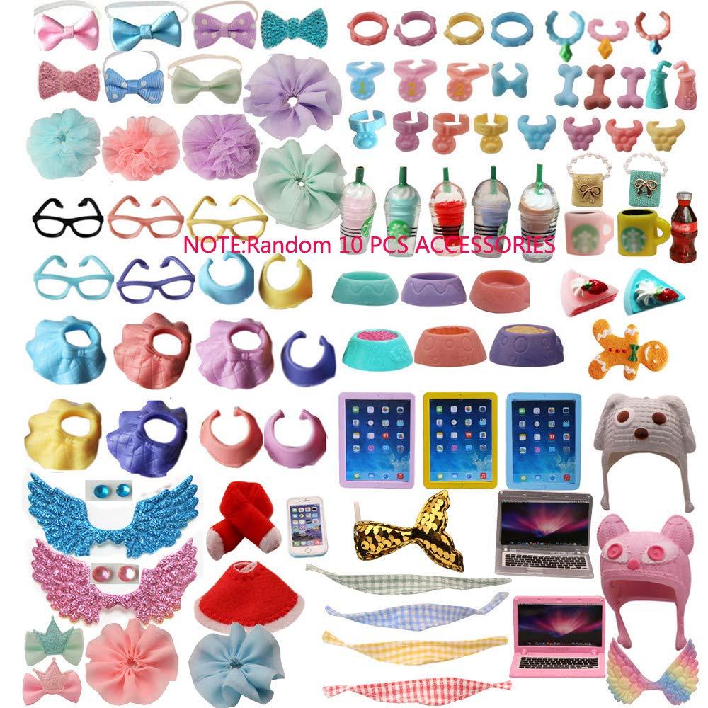  lpsloverqa LPS Christmas Accessories Hat Scarf Bow Skirt Food  and Drink Clothes Outfit Fit LPS Cat Collie Great Dane Fox Husky Deer  Rabbit Figrues(Random 10 pc Christmas Accessories) : Toys 