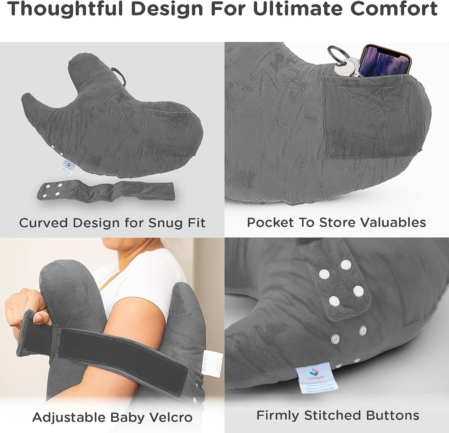 Zomaple Shoulder Surgery Pillow for Shoulder Pain Relief Super Soft  Rotator Cuff Pillow for Post-op Comfort and Arm & Shoulder Support &  Healing Charcoal Grey