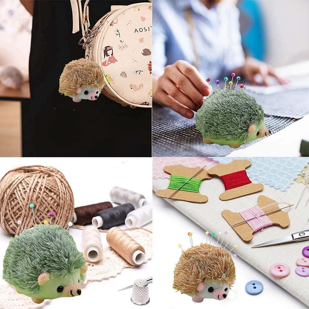 101 Pieces Hedgehog Pin Cushion Cute Large Pin Cushion Furry Straight Pins  Cushion Butterfly Flat Head Sewing Pins DIY Crafts Sewing Set Needle  Cushions Holder for DIY Jewelry Decor Brown