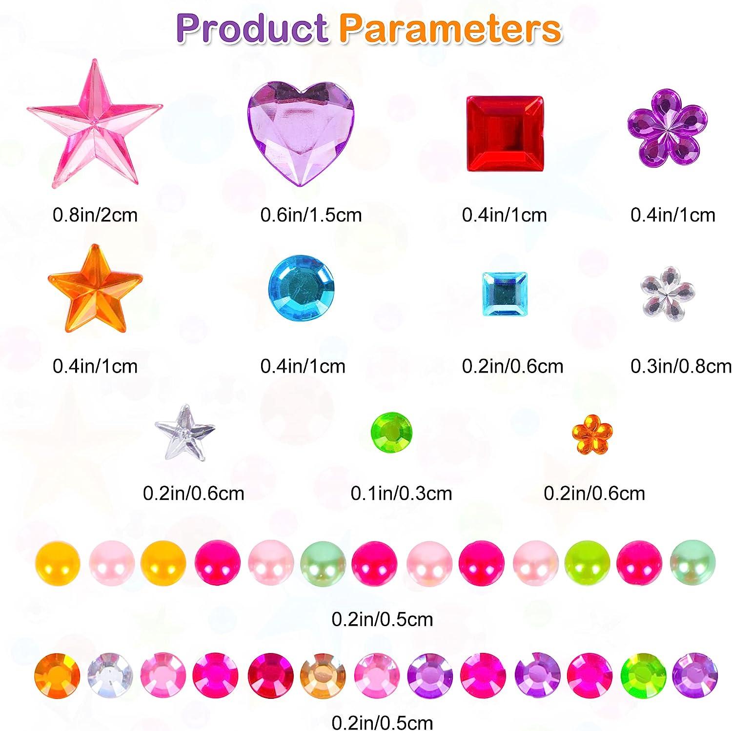 Heart/Circle/Star/Square Self-Adhesive Rhinestone Stickers Gemstone  Adhesive Stickers Craft Supplies