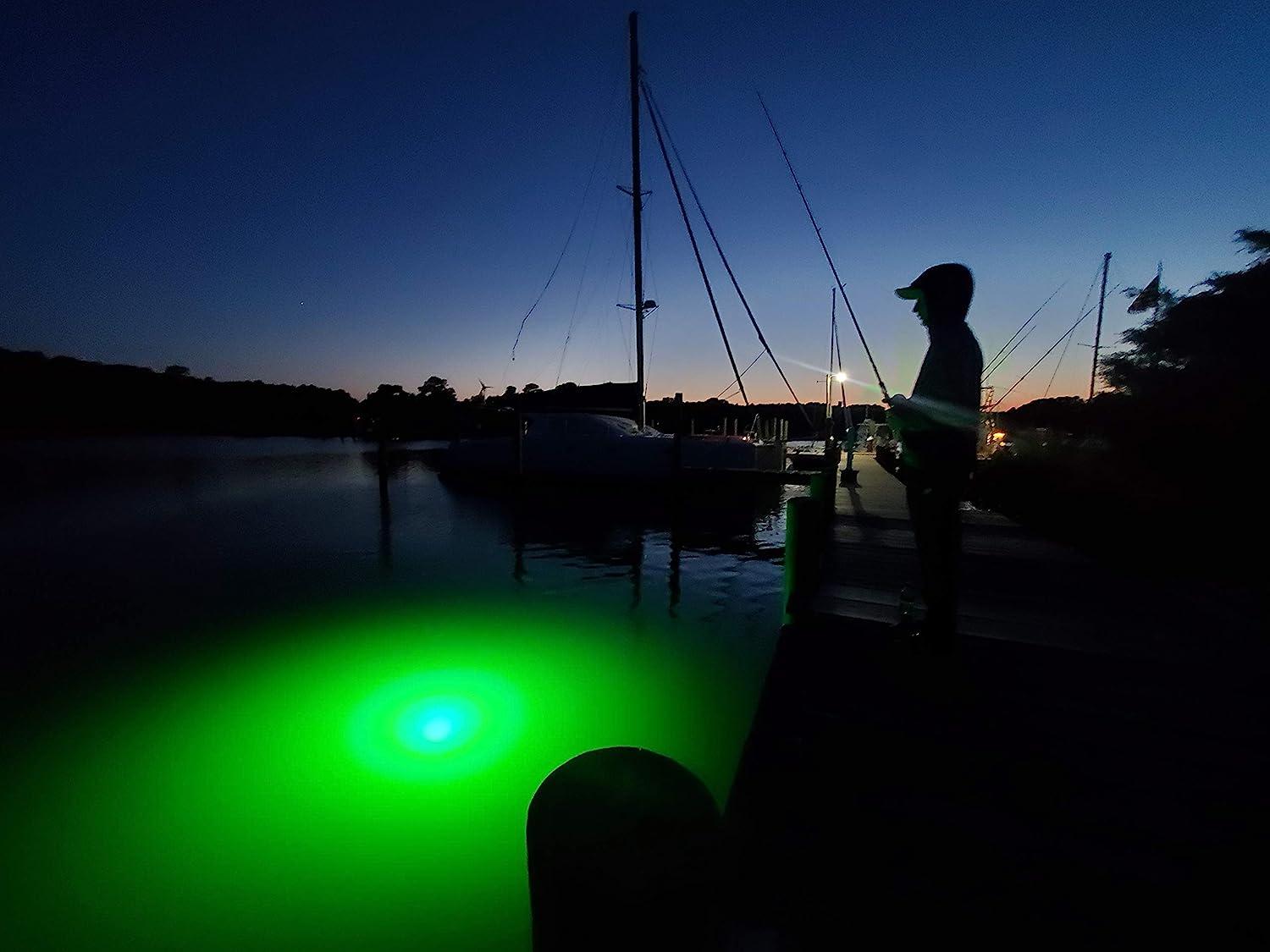 Green Blob Outdoors LED 7500 Lumen Underwater Fishing Light 12 Volt  Alligator Clips & Cigarette Lighter with 30ft Cord Made in Texas : Sports &  Outdoors 