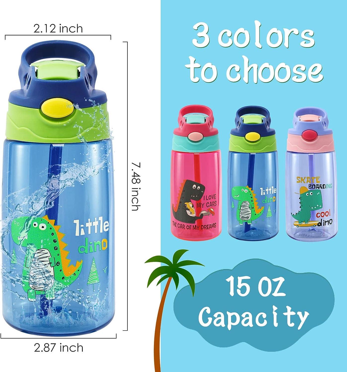 ROISDIYI Kids Water Bottle with Straw for School Tritan Leak Proof