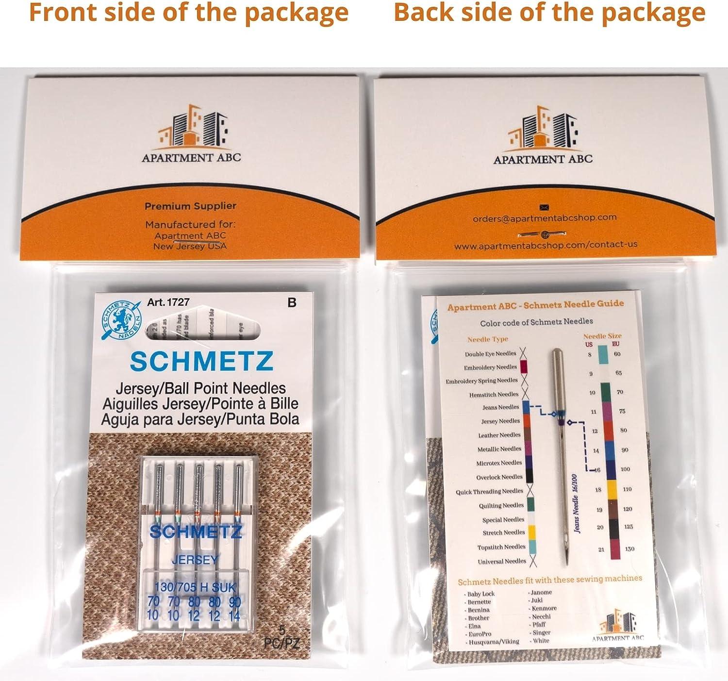 Piecing and Quilting Machine Needles Combo Pack, (3x75/11, 2x90/14) Quilting and (5x80/12) Microtex Needles, Fits: Bernina, Brother, Necchi, Janome