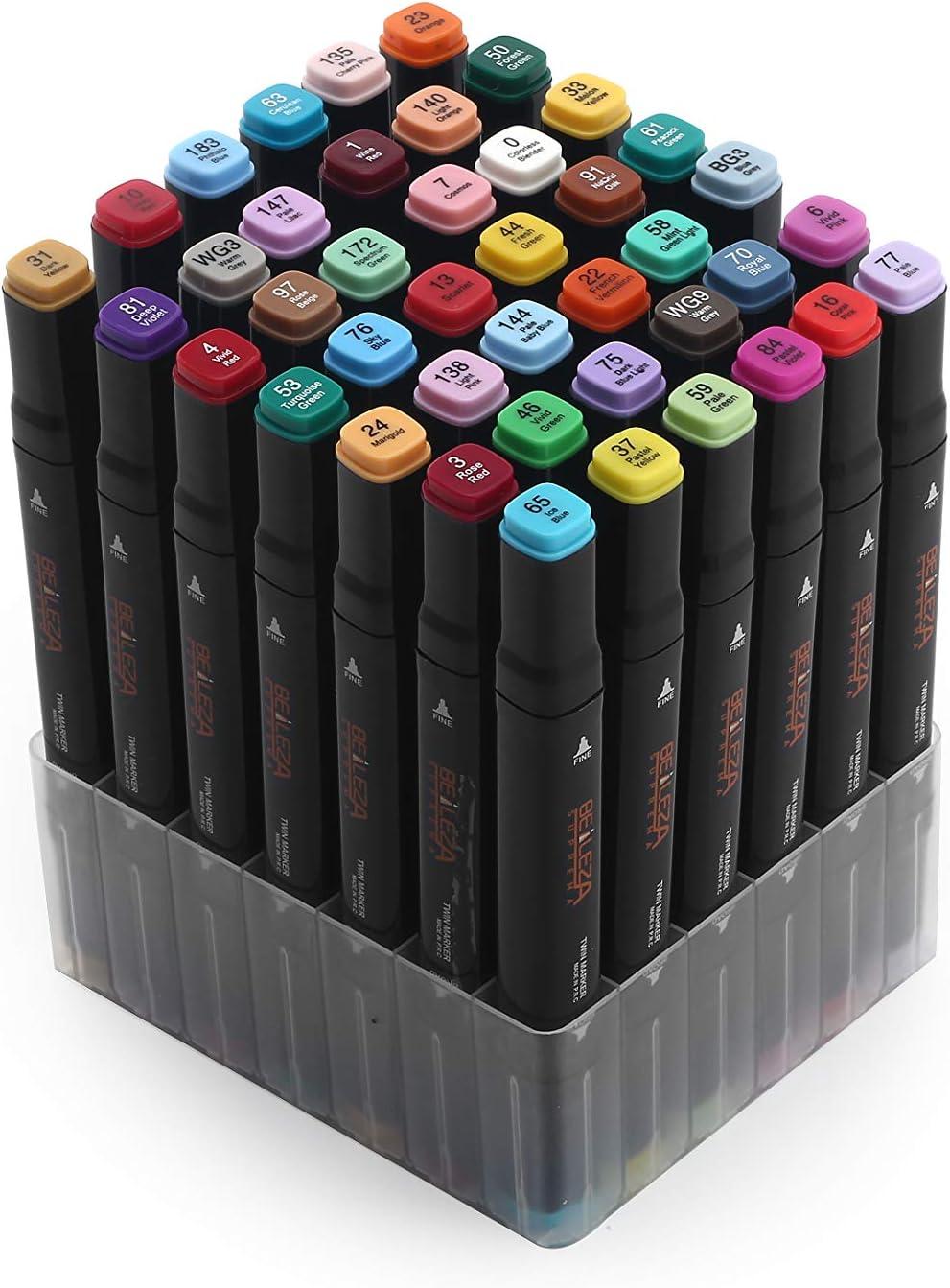 Alcohol Markers 100 Colors Art Markers Professional Art Pen Dual Tips Plus  1 Blender Permanent Ink for Painting, Coloring and Drawing - Yahoo Shopping