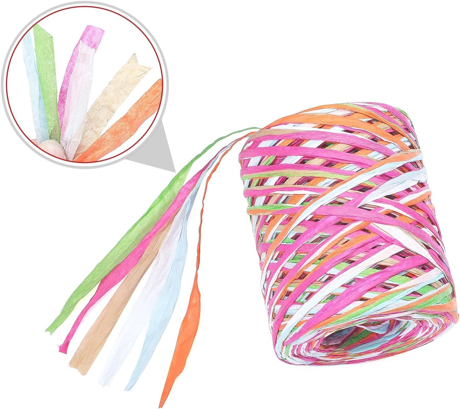  jijAcraft Raffia Ribbon,525 Feet Colored Raffia Paper Ribbon,3  Colored Raffia Paper Twine String Ribbon for Gift Wrapping,Craft,DIY  Decoration (Green) : Arts, Crafts & Sewing