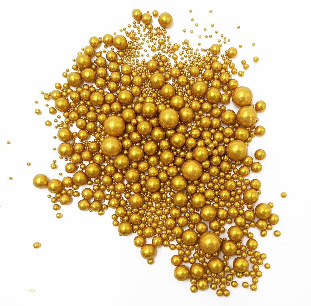Edible Pearl Sugar Sprinkles Gold Candy 120g/ 4.2oz Baking Edible Cake  Decorations Cupcake Toppers Cookie