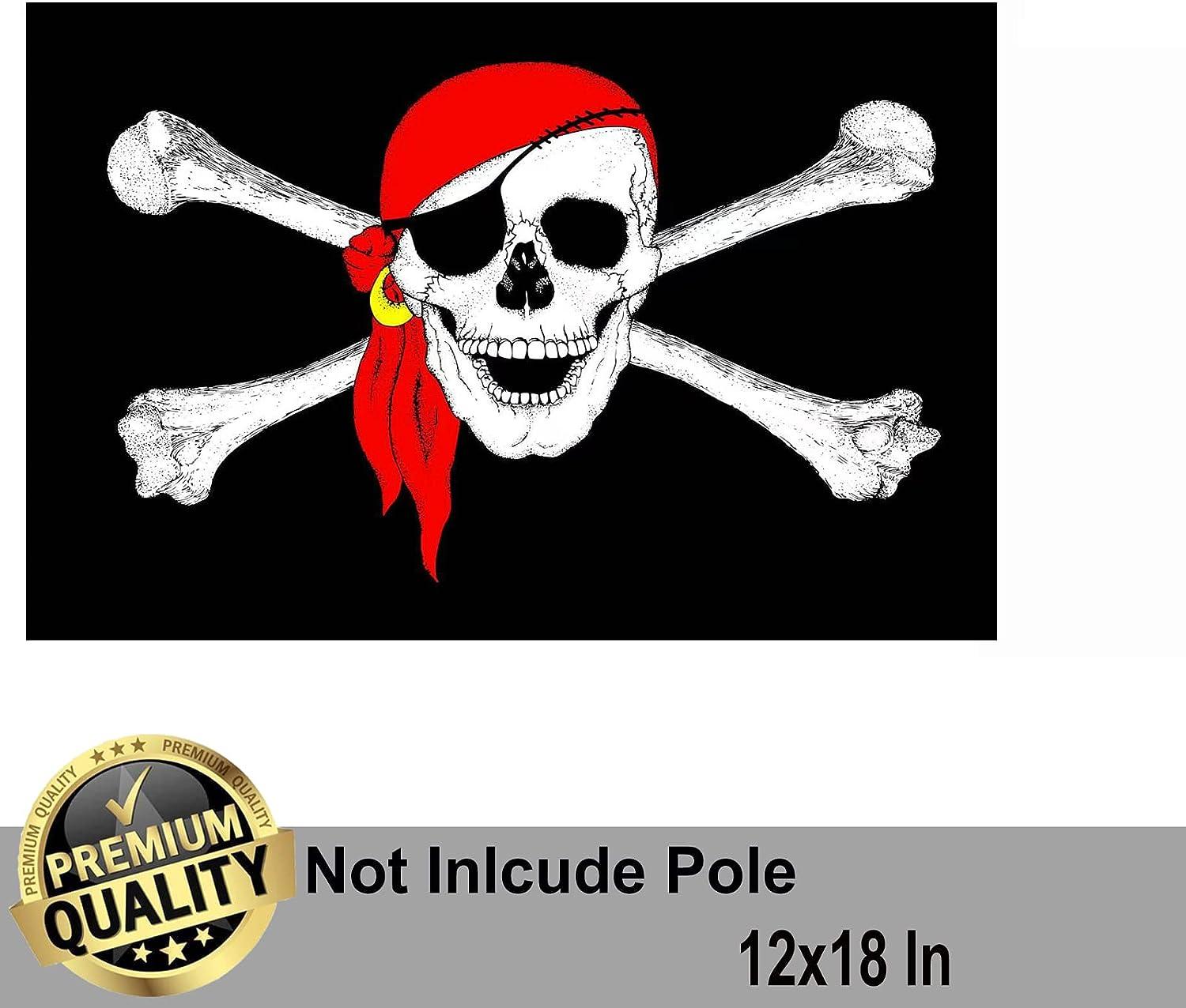 JOLLY ROGER SKULL Pirate Flag CROSSBONES Indoor Outdoor And Cross