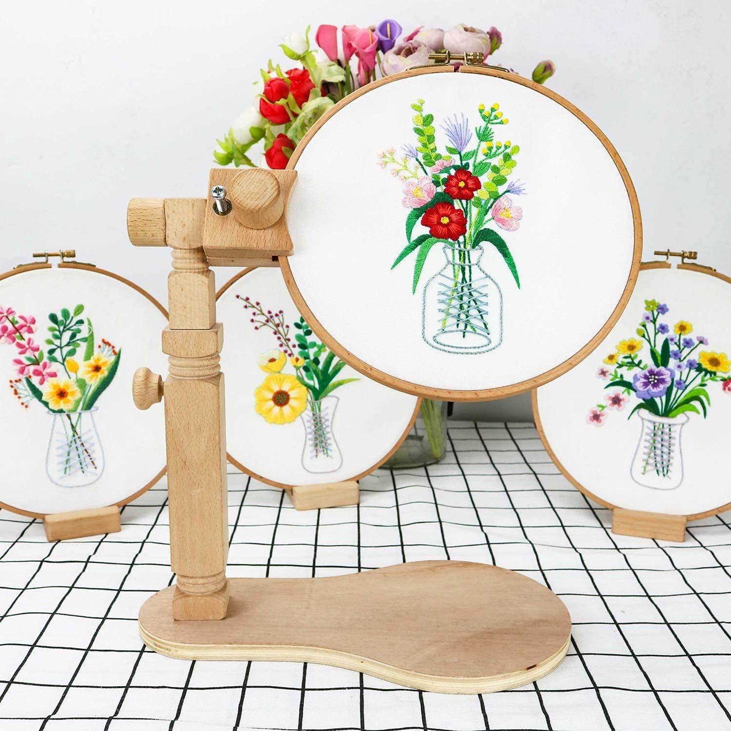 10cm Embroidery Hoop Frames for Display - Oval Small Cross Stitch Hoops  Set, 6 Pieces Resin Imitated Wood Hoop Hanging Frame Circle for Craft  Decoration by guofa - Shop Online for Arts