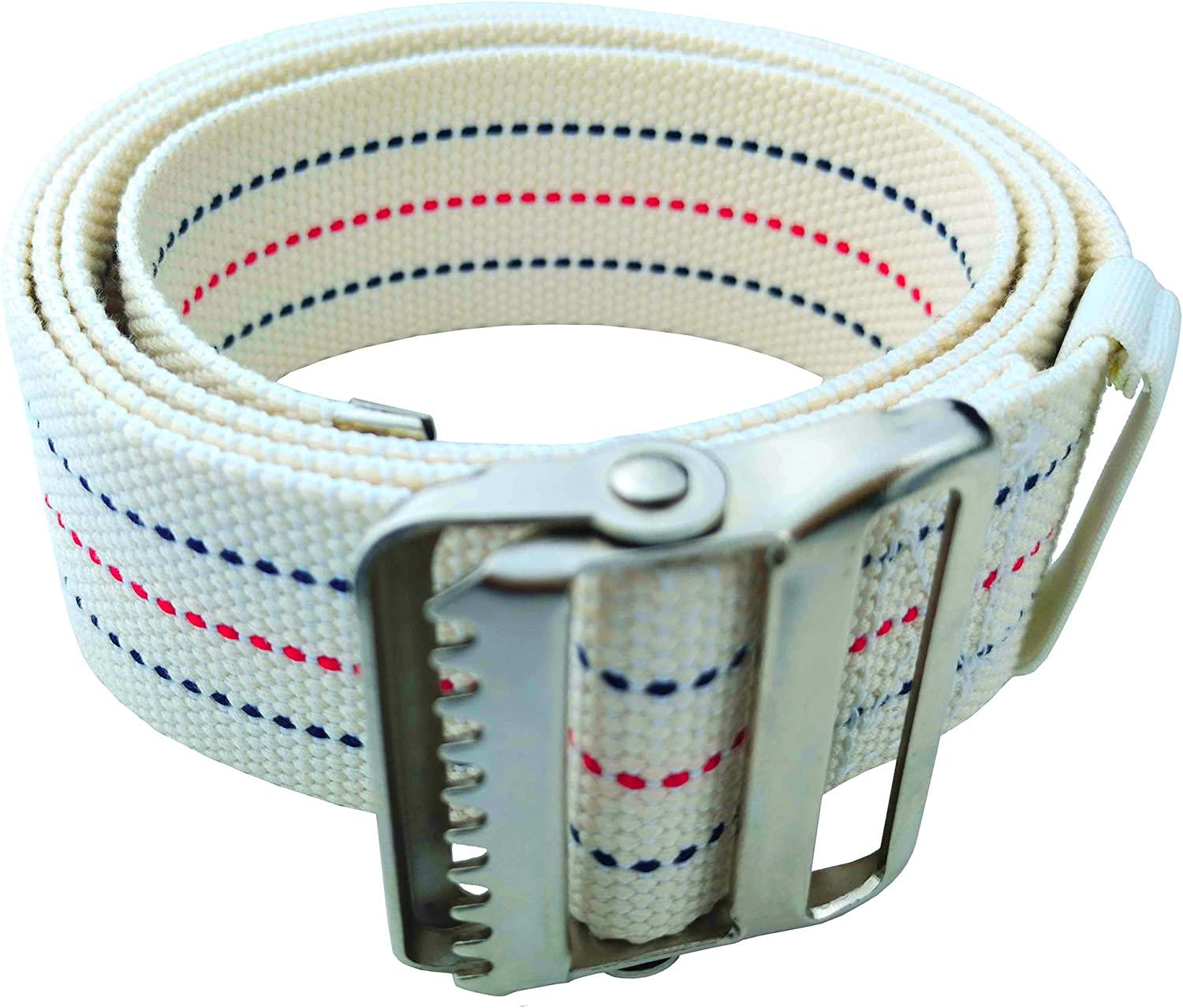 Cotton Gait Belt with Metal Buckle 72 Inches