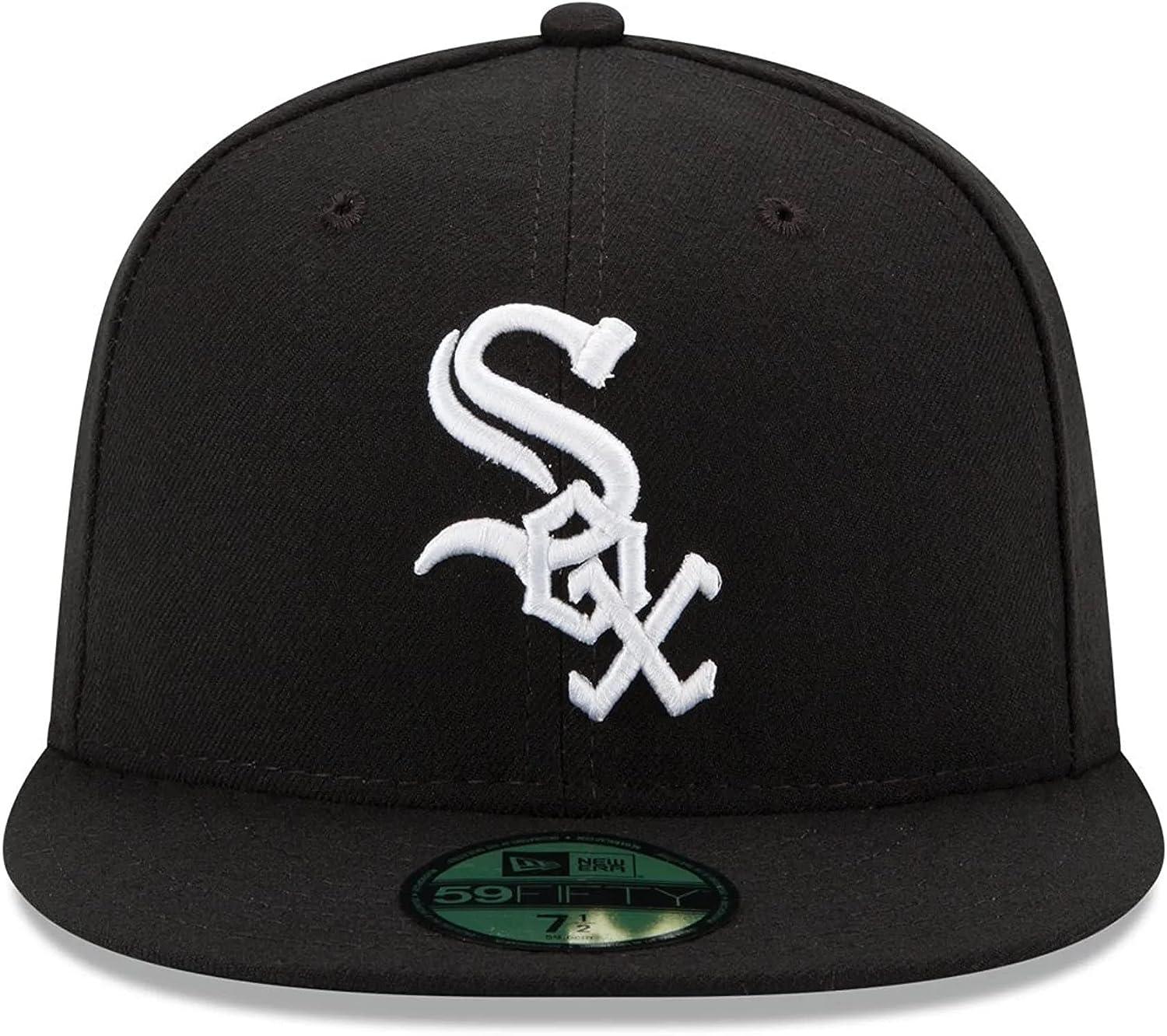 New Era Chicago White Sox Game 59FIFTY Authentic Collection Hat Black 7 3/8