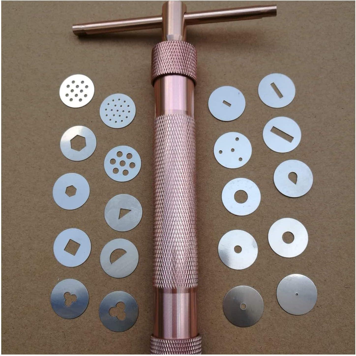Clay Extruder Stainless Steel Rotating Squeezer Kit For Pottery Ceramic  Sculp US