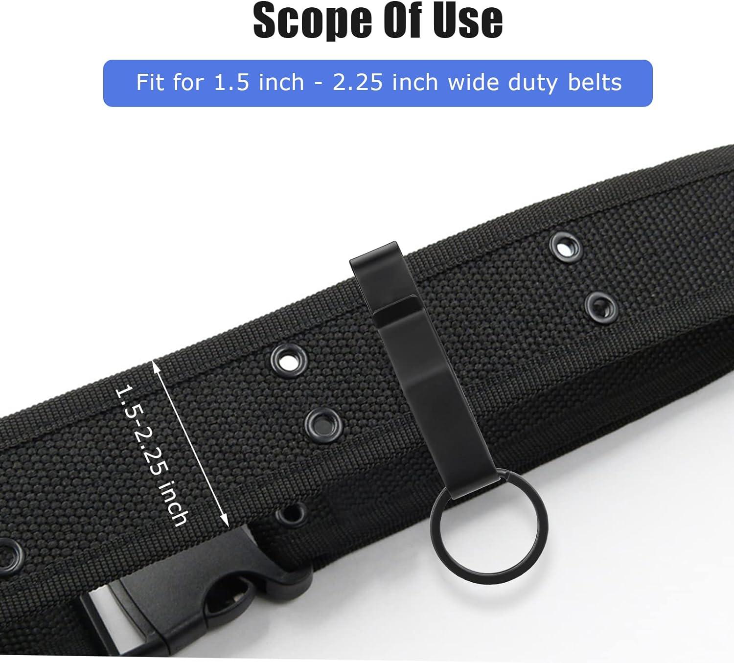 SdTacDuGe Metal Key Ring Holder Quick Hook System Belt Loop Fit up to 2.25”  wide belt-2 Pack