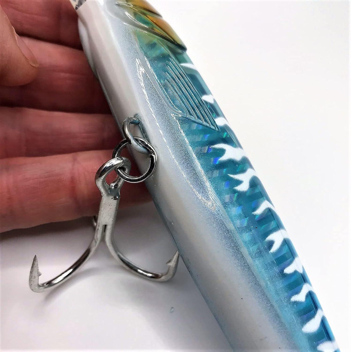Striped Bass Trolling Tube Lures,Fishing Trolling Tube Teaser Rig with  Stainless Steel Hooks Barrel Swivels for Striper Saltwater Game Fish, Bait  Rigs