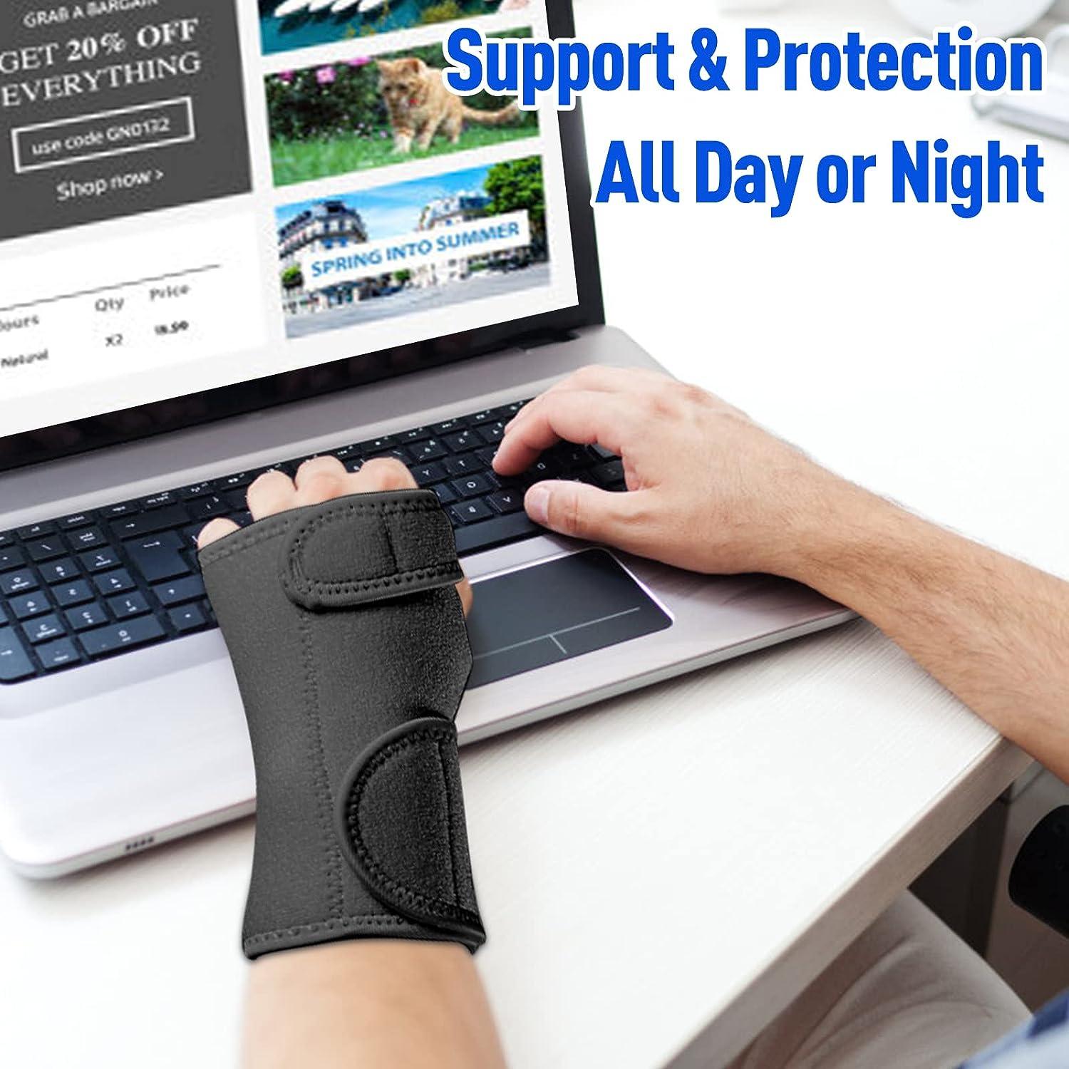 BraceUP Carpal Tunnel Wrist Brace with Metal Wrist Splint for Hand and  Wrist Support and Tendonitis Arthritis Pain Relief - for Men and Women  (S/M, Left Hand) : : Health & Personal