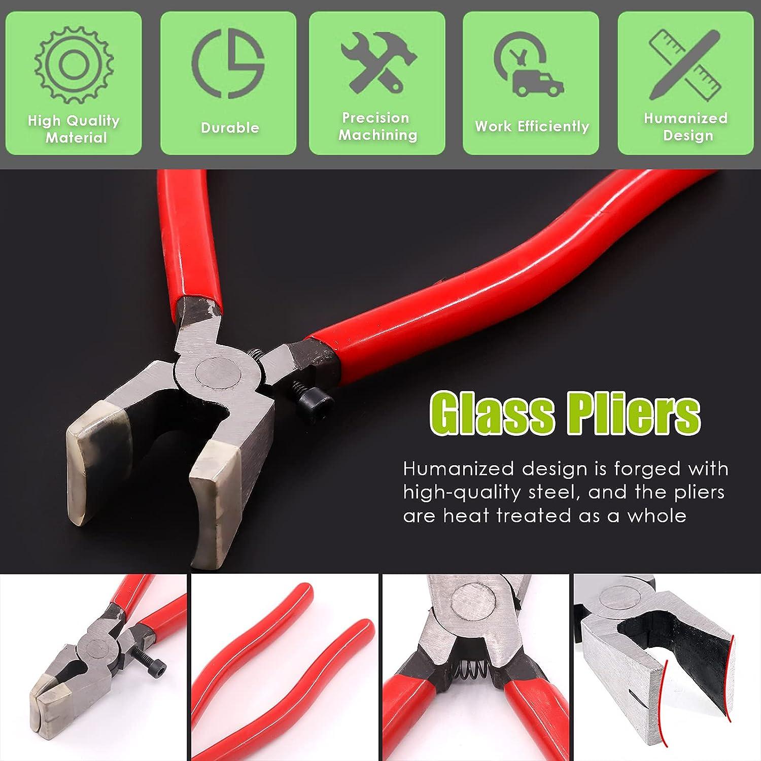 Glass Cutter Kits Stained Glass Supplies with Heavy Duty Glass Running  Pliers and Pencil Glass Cutter Tool 