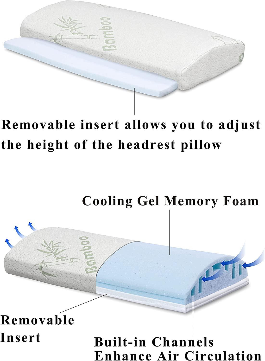Memory Foam Bamboo Knee Pillow Leg Cushion Sleeping Wedge Pillow