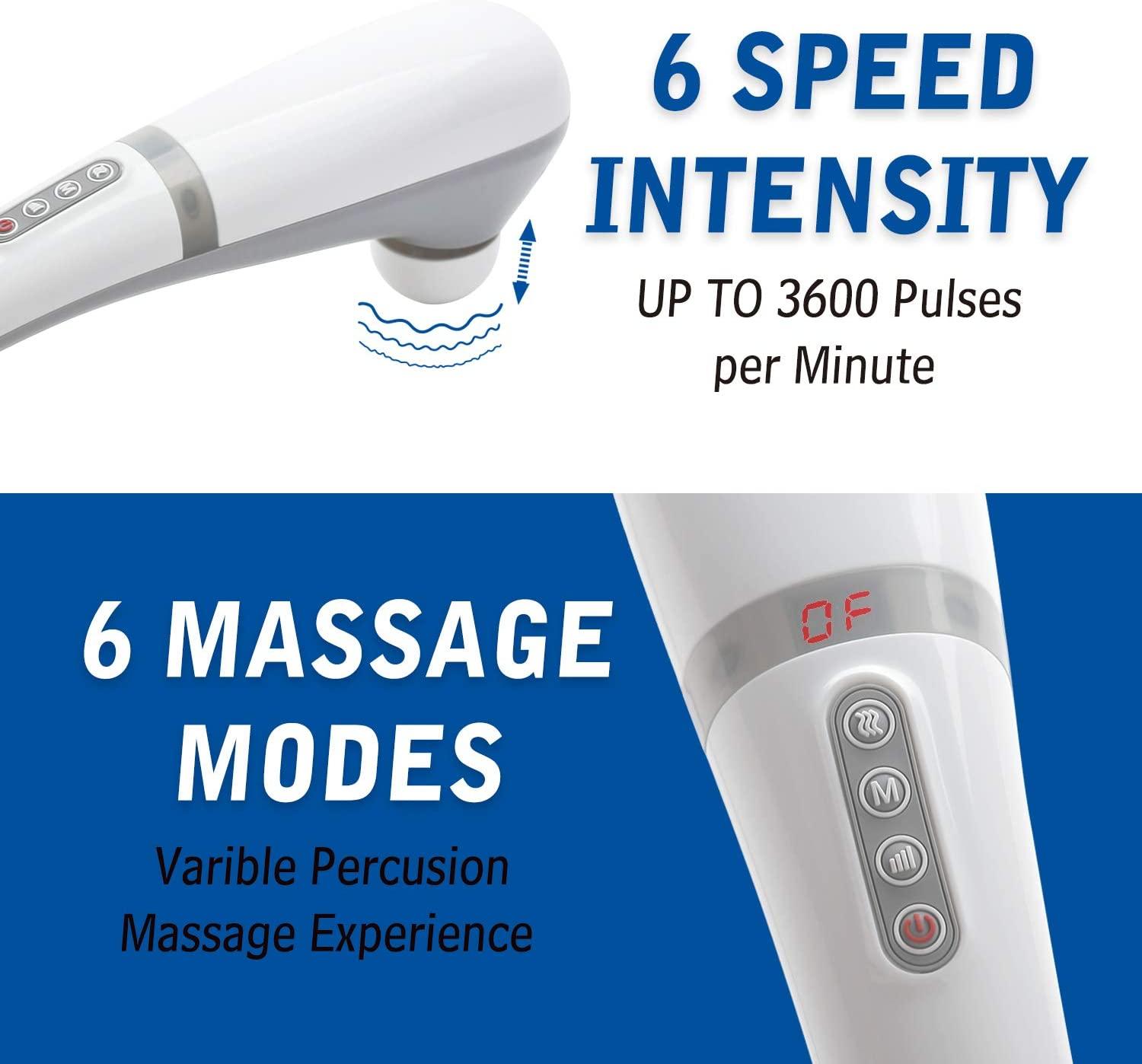 Back Massager Cordless Handheld Back Massager Handheld Electric Heat Deep  Kneading Tissue For Full Body Pain Relief