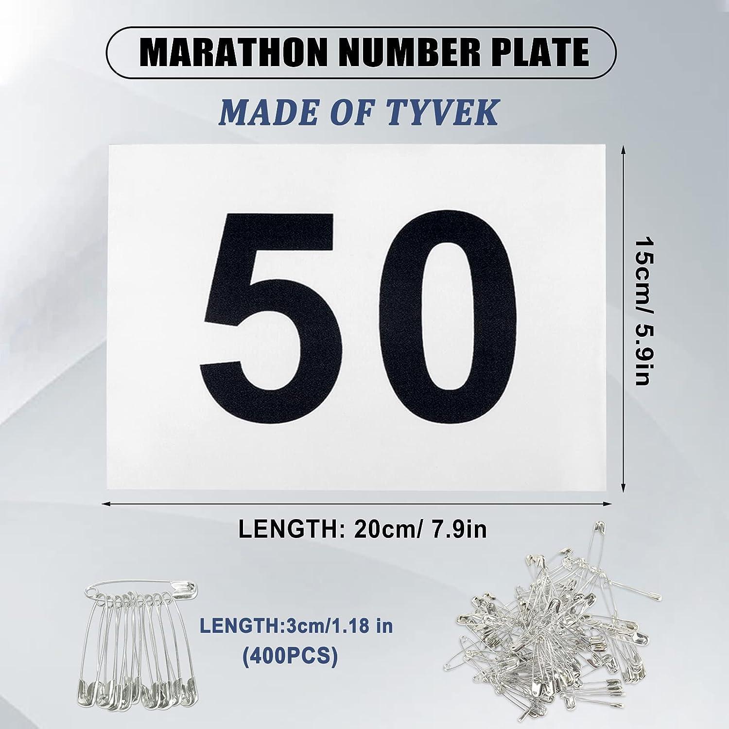 TRIWONDER Tyvek Running Bib Competitor Numbers With Safety Pins, Running  Numbers Paper Tags For Marathon Races (Colorful - Numbers 001-200) on  Galleon Philippines