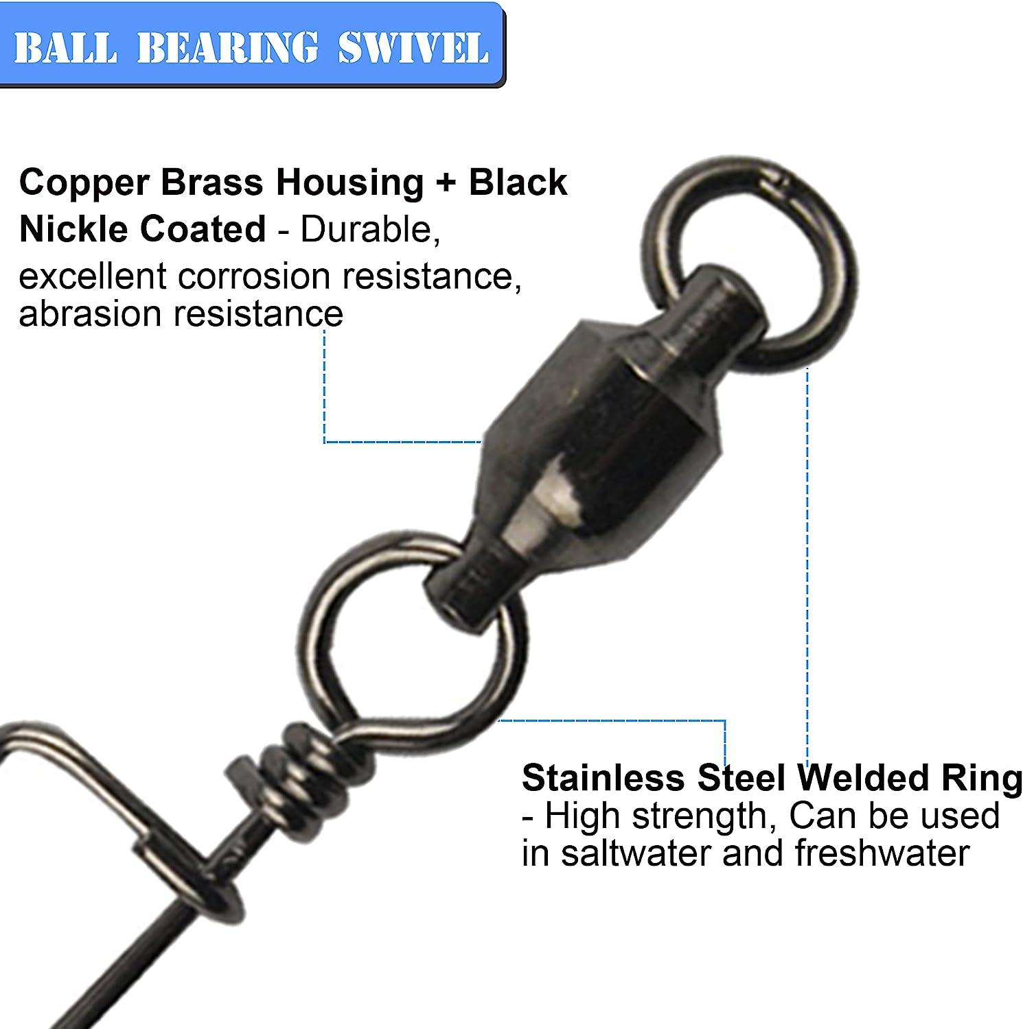 Brass Ball Bearing Swivel w/ Welded Ring & Coastlock Snap