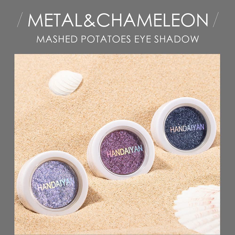 HEXZE Liquid Glitter Eyeshadow, Metallic Glitter Shimmer Eye Looks  Waterproof Long Lasting Quick-Drying Sparkling Eye Shadow Makeup (2g) L01