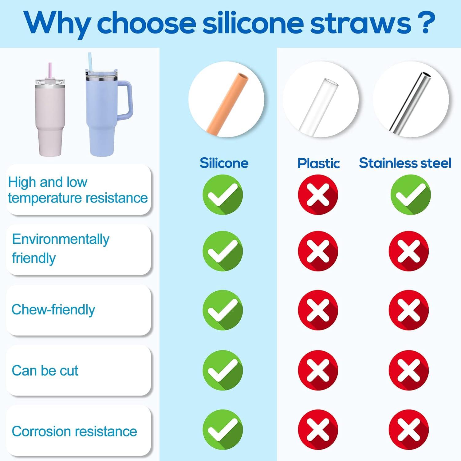  Silicone Replacement Straws for Stanley 40 oz 30 oz