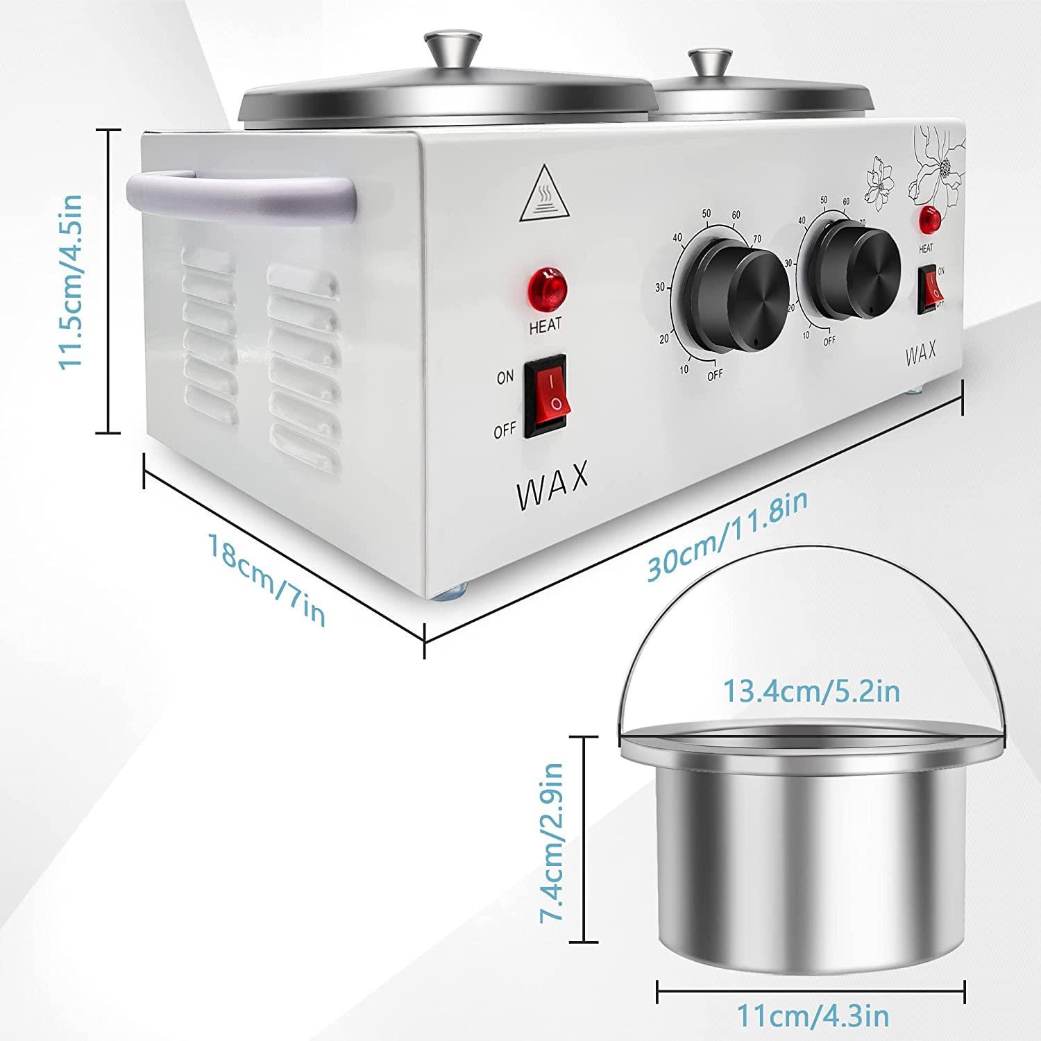 Electric Double Pot Wax Warmer Heater Spa Salon Hot Paraffin
