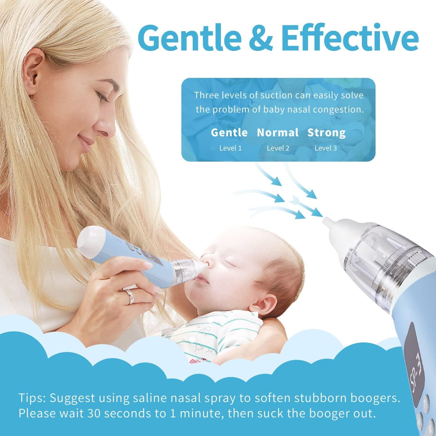 Nasal Aspirator for Baby| Nose Sucker for Baby | Electric Nasal Aspirator  for Toddler | Automatic Baby Nose Cleaner USB Rechargeable with 5 Suctions