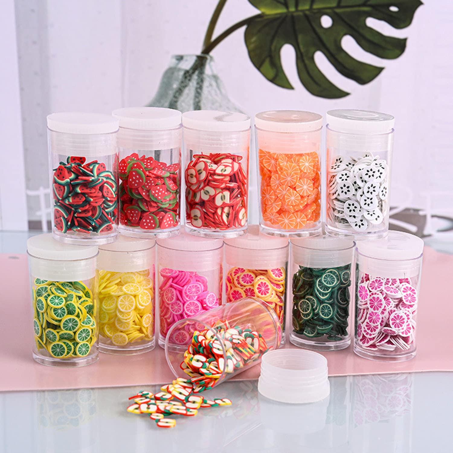 16000 Pcs Fruit Nail Art Slices, Acejoz 20 Styles Fruit Slime  Charms Fimo Slices 3D Polymer Slices for Slime, Lip Gloss Making Supplies  Resin and Nail Art Decorations : Beauty 