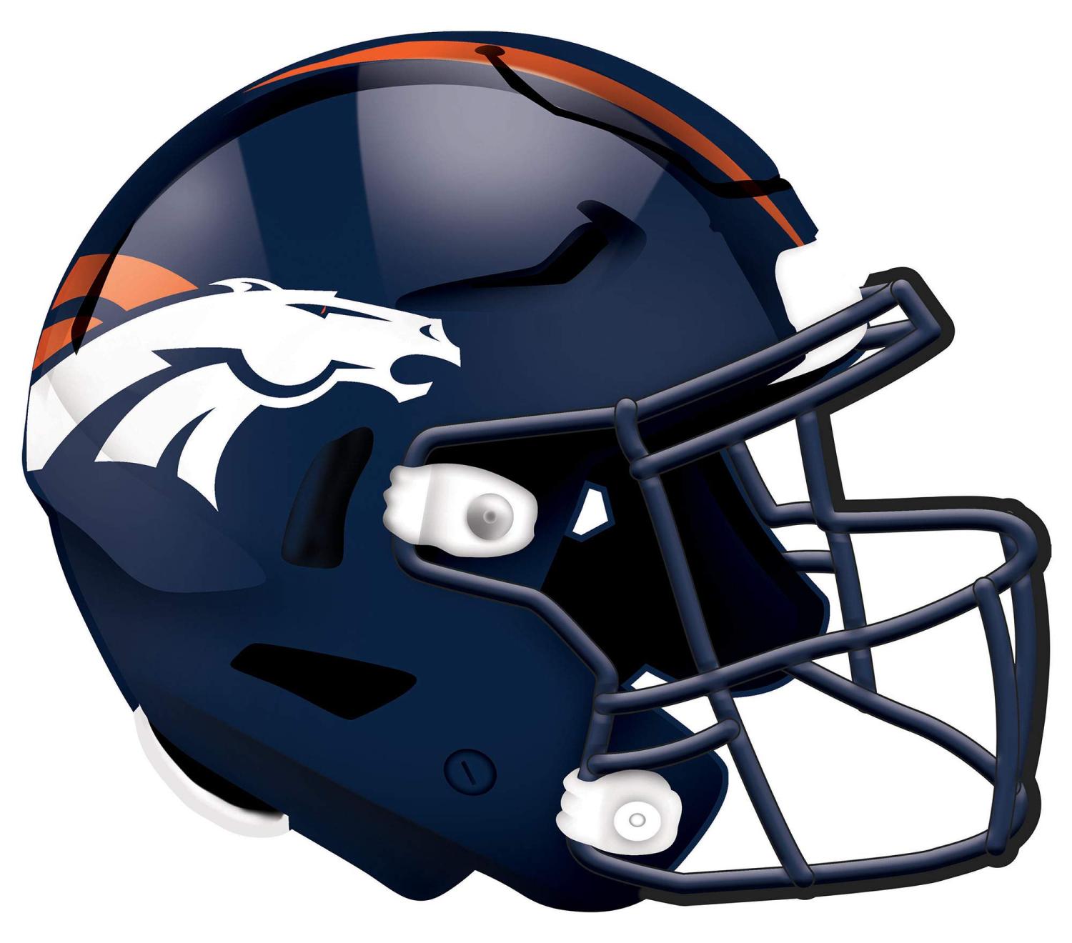 Fan Creations NFL Denver Broncos Unisex Denver Broncos Authentic Helmet,  Team Color, 12 inch