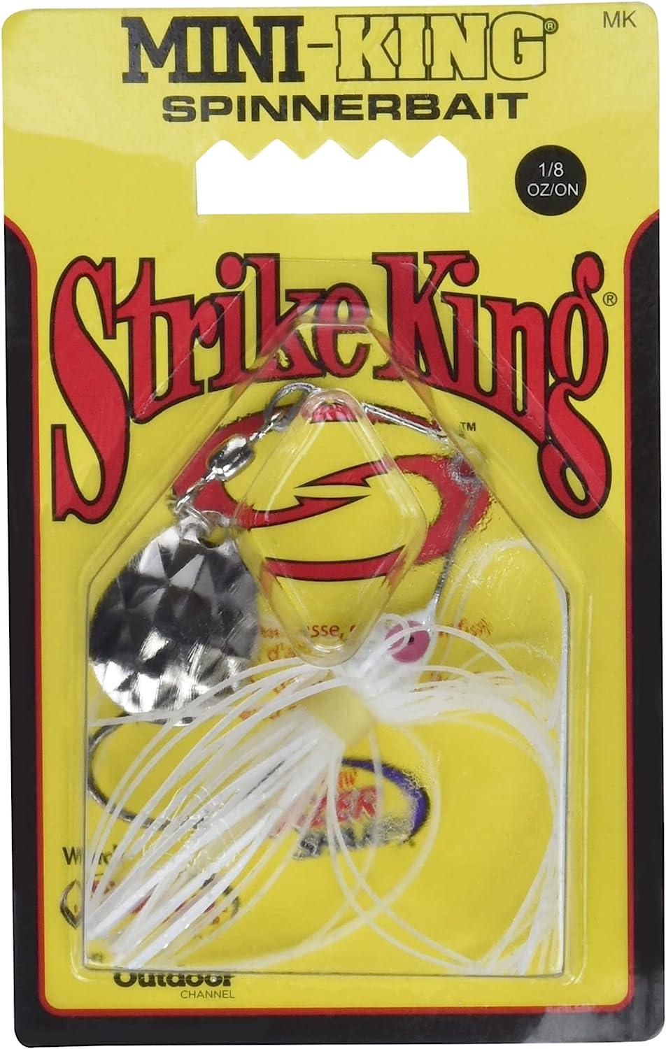 Strike King Mini-King Spinnerbait White Head White Skirt 3 1/4