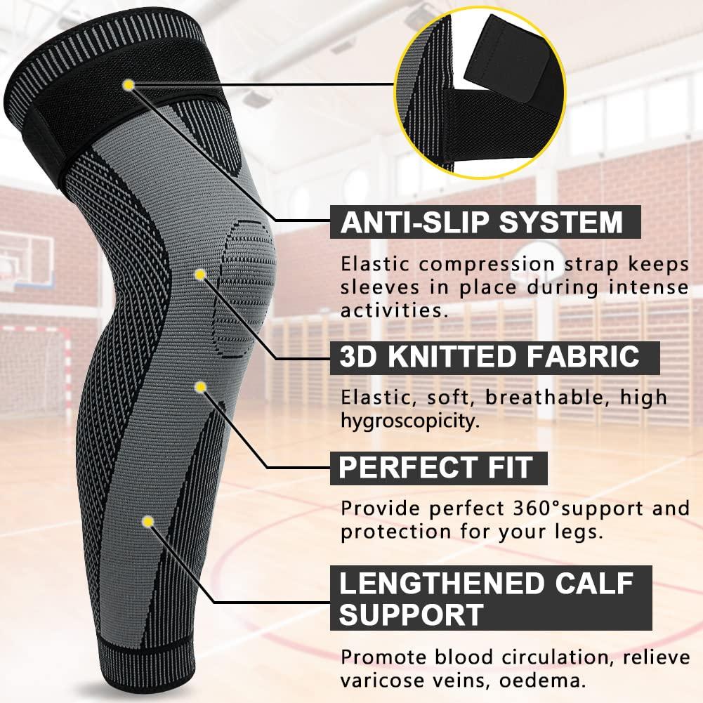 beister 1 Pair Full Leg Compression Sleeves for Women & Men, Extra Long Leg  & Calf Braces Knee Sleeve for Basketball, Football, Running, Working Out,  Arthritis price in Saudi Arabia